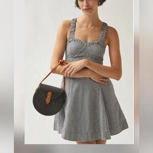 Maeve Black and White Gingham Dress